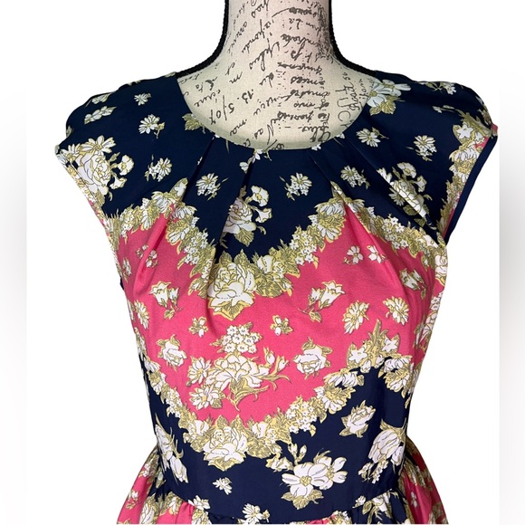 Pim + Larkin | Women’s Floral Peplum Blouse, Short Sleeve, Size S - Picture 8 of 13